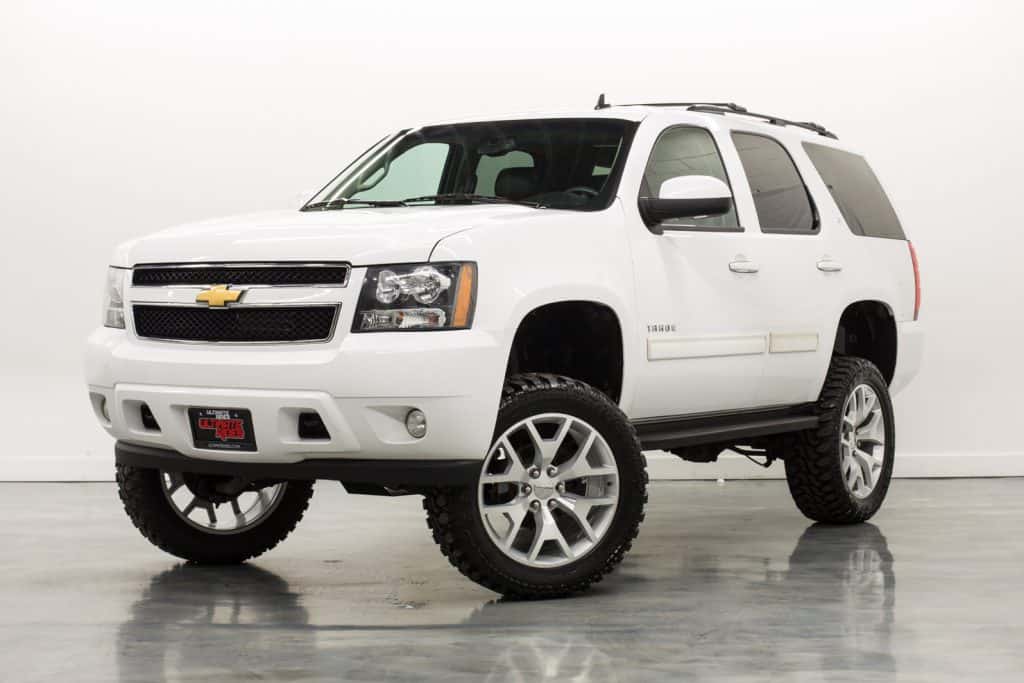 White Lifted Tahoe