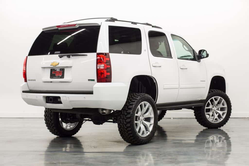 White Lifted Tahoe