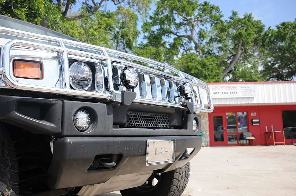 Hummer H2 chrome accessories provide a distinct and unique appearance.