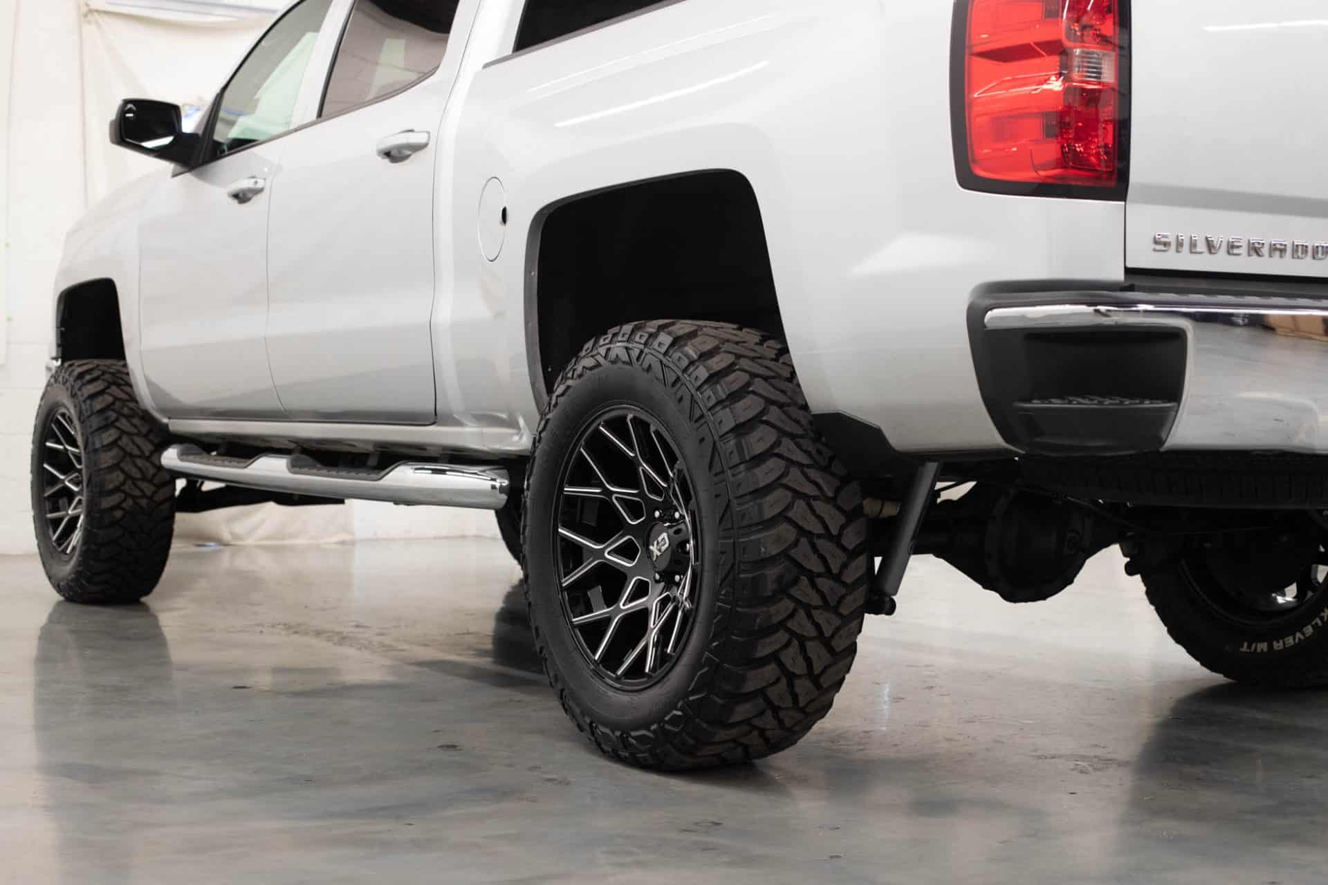 Lifted White Chevy Silverado