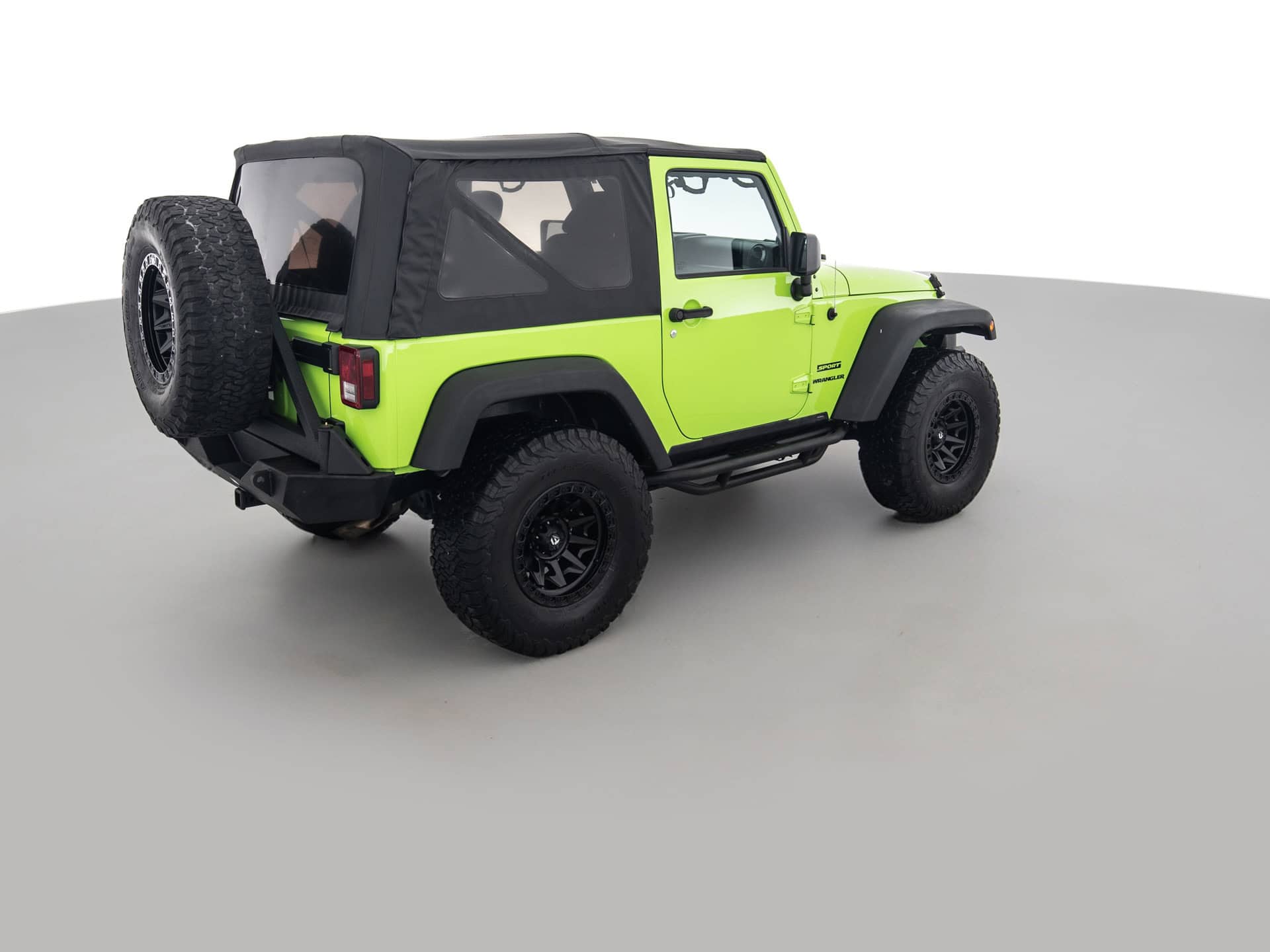green jeep wrangler sport 4