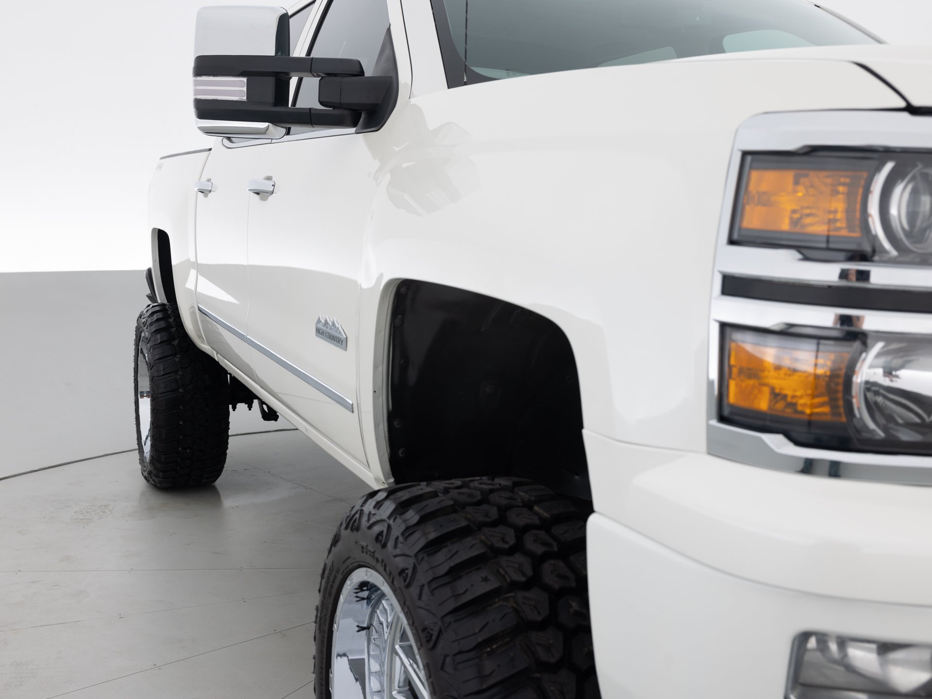white chevrolet silverado highcountry 4